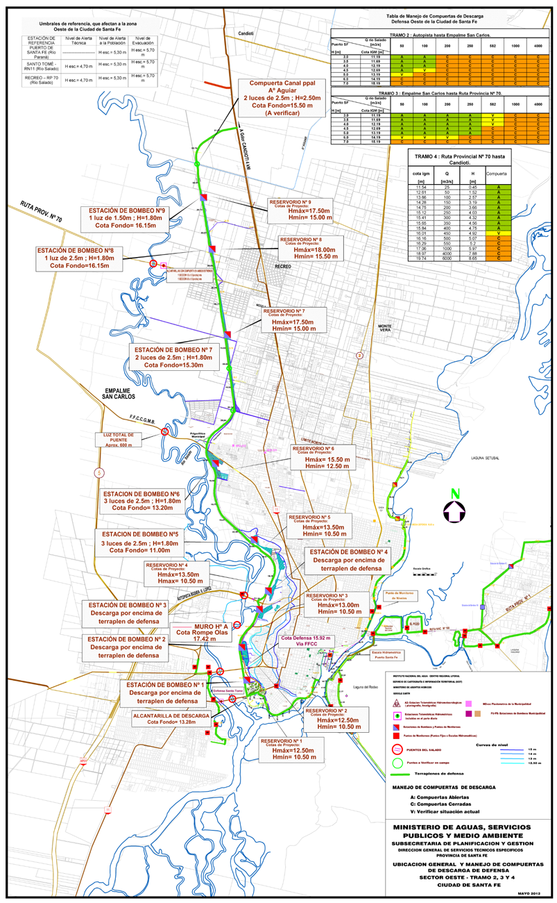 Mapa de riesgo hídrico de la ciudad de Santa Fe